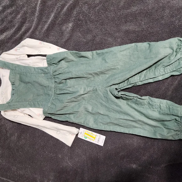 Carter's Green and White Kids Matching Set - Picture 2 of 8